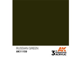 Акрилова фарба 4BO GREEN (russian) STANDARD / 4БO ЗЕЛЕНИЙ ХАКІ (російський) AK-interactive AK11159
