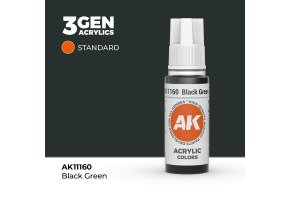 Акрилова фарба BLACK GREEN – STANDARD / ЧОРНО - ЗЕЛЕНИЙ AK-interactive AK11160
