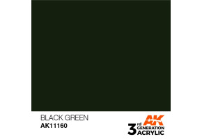 Акриловая краска BLACK GREEN – STANDARD / ЧЕРНО-ЗЕЛЕНЫЙ АК-интерактив AK11160