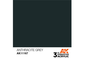 Акрилова фарба ANTHRACITE GREY – STANDARD / АНТРАЦИТОВИЙ СІРИЙ  AK-interactive AK11167