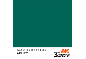 Acrylic paint AQUATIC TURQUOISE – STANDARD / WATER TURQUOISE AK-interactive AK11170