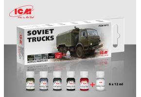 A set of acrylic paints for Soviet trucks
