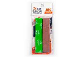Губка для шліфування P400, 6 шт. AK-interactive AK9550