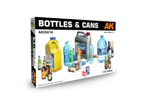 Збірна модель 1/35 Набір Пляшки та банки AK-Interactive 35018