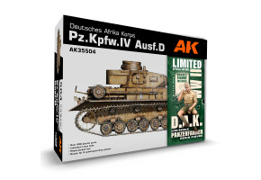 Збірна модель 1/35 Танк Pz.Kpfw.IV Ausf.D Африканського корпусу та фігурка Panzerfahrer AK-Interactive 35504-A