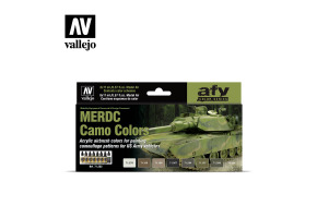 Набір акрилових фарб Камуфляжні кольори MERDC (MERDC Camo Colors) 8 шт Vallejo VAL 71202