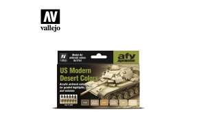 Набір акрилових фарб Сучасні пустелі кольору США (US Modern Desert Colors) 6 шт Vallejo VAL 71209