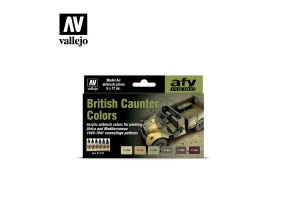 Набір акрилових фарб Британські кольори Caunter (British Caunter Colors) 6 шт Vallejo VAL 71211