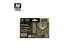 Набір акрилових фарб Кольори колеса та гусениці (Wheels and Tracks) 6 шт Vallejo VAL 71213