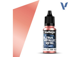 Акрилова фарба Рубіново-червоний Світлий тон (Ruby Red Light) Vallejo True Metallic Metal VAL 77106