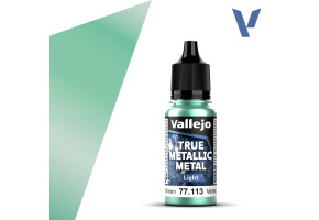 Акрилова фарба Жук-зелений Світлий тон (Beetle Green Light) Vallejo True Metallic Metal VAL 77113