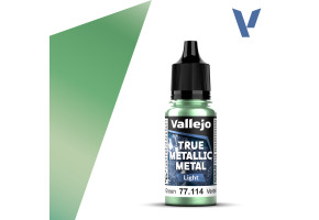 Акрилова фарба Сутінково-зелений Світлий тон (Dusken Green Light) Vallejo True Metallic Metal VAL 77114