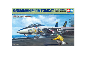 Збірна модель 1/48 Літак GRUMMAN F-14A TOMCAT (LATE MODEL) CARRIER LAUNCH SET Tamiya 61122