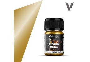 Фарба на спиртовій основі Насичене золото (Rich Gold) Vallejo Liquid Metal VAL 70793