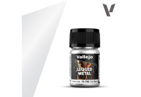 Фарба на спиртовій основі Біле золото (White Gold) Vallejo Liquid Metal VAL 70796