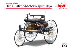 Збірна модель 1/24 Автомобіль Benz Patent-Motorwagen 1886 ICM 24040