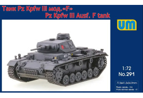 Збірна модель1/72 Німецький танк Pz Kpfw III мод.F UniModels 291