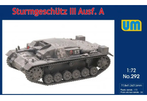 Сборная модель 1/72 САУ Sturmgeschutz III мод.A ЮниМоделс 292
