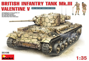 Британский пехотный танк Мк.III Валентайн  Мк.V c/экипаж.