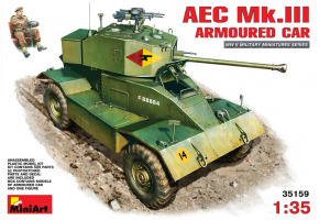 Scale model 1/35 British armored car AEC Mk 3 MiniArt 35159