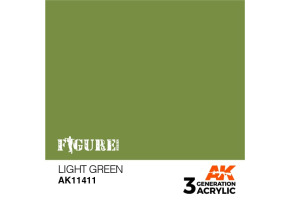 Акриловая краска LIGHT GREEN – СВЕТЛО - ЗЕЛЁНЫЙ FIGURES АК-интерактив AK11411