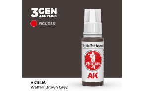 Акрилова фарба WAFFEN BROWN GREY - НІМЕЦЬКИЙ КОРИЧНЕВО - СІРИЙ FIGURE АК-interactive AK11416