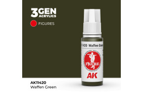 Акрилова фарба WAFFEN GREEN – НІМЕЦЬКИЙ ЗЕЛЕНИЙ FIGURE АК-interactive AK11420