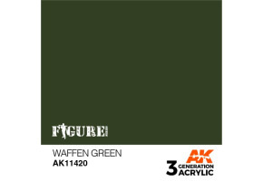 Акрилова фарба WAFFEN GREEN – НІМЕЦЬКИЙ ЗЕЛЕНИЙ FIGURE АК-interactive AK11420