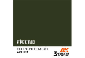Acrylic paint GREEN UNIFORM BASE – FIGURE AK-interactive AK11427