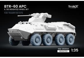 Набір коліс (з деформацією) K-58 для БТР-60 APC від Trumpeter ScaleX WM-35055W
