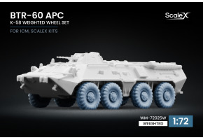 Набір коліс (з деформацією) K-58 для БТР-60 APC від ScaleX, ICM ScaleX WM-72025W