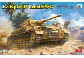Збірна модель 1/35 Танк Pz.Kpfw.IV Ausf.F2/G з робочими гусеницями РФМ RM-5143