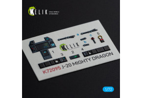 J-20 Mighty Dragon 3D interior decal for Dream Model kit 1/72 KELIK K72095