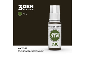 Акрилова фарба RUSSIAN DARK BROWN 6K Російська темно-коричнева – AFV АК-interactive AK11369