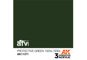 Акриловая краска PROTECTIVE GREEN 1920-1930 /  Защитно зелёный 1920-1930 – AFV АК-интерактив AK11371