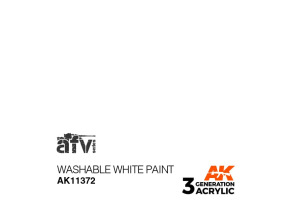 Акрилова фарба WASHABLE WHITE PAINT / миюча біла фарба - AFV АК-interactive AK11372