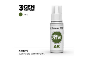 Акрилова фарба WASHABLE WHITE PAINT / миюча біла фарба - AFV АК-interactive AK11372