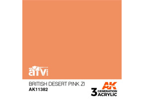 Акрилова фарба BRITISH DESERT PINK ZI / Рожевий пустельний (Британія) – AFV АК-interactive AK11382
