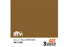 Акриловая краска S.C.C. NO.2 BROWN / Коричневый камуфляжный – AFV АК-интерактив AK11385