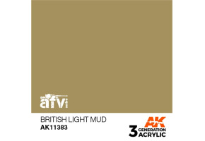 Acrylic paint BRITISH LIGHT MUD -  AFV AK-interactive AK11383