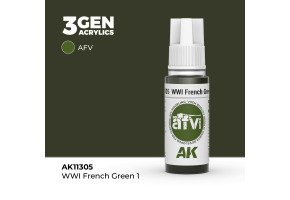 Акрилова фарба WWI FRENCH GREEN 1 / Зелений №1 Франція 1 Світова війна – AFV АК-interactive AK11305