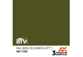 Акриловая краска RAL 6003 OLIVGRÜN OPT.1 Оливково - зелёный №1 – AFV АК-интерактив AK11309