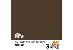 Акриловая краска RAL 7017 DUNKELBRAUN / Тёмно - коричневый – AFV АК-интерактив AK11315