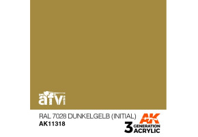 Акриловая краска RAL 7028 Dunkelgelb (Initial) /Тёмно - жёлтый (ранний) – AFV АК-интерактив AK11318