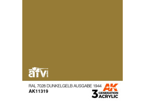 Акрилова фарба RAL 7028 DUNKELGELB AUSGABE 1944 Жовто-коричневий – AFV АК-interactive AK11319
