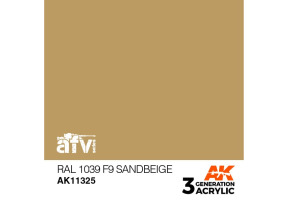 Акрилова фарба RAL 1039 F9 SANDBEIGE / Піщаний - AFV AK-interactive AK11325