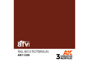 Акриловая краска RAL 8012 ROTBRAUN / Тёмно - рыжий – AFV АК-интерактив AK11328