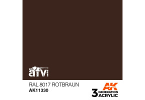 Акриловая краска RAL 8017 ROTBRAUN / Красно - бурый – AFV АК-интерактив AK11330