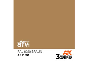 Акрилова фарба RAL 8020 BRAUN / Жовто-коричневий – AFV АК-interactive AK11331
