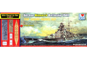 Збірна модель 1/700 корабель Top Grade German "Bismarck" Battleship ILoveKit 65701